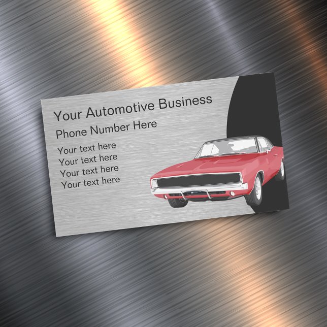 Automotive Design Classy Car Theme Magnetic Business Card (Creator Uploaded)