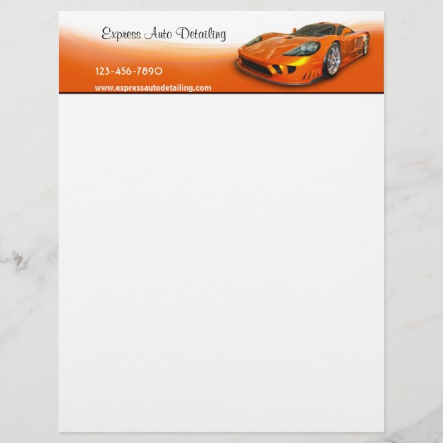 Automotive Detailer Letterhead (Front)