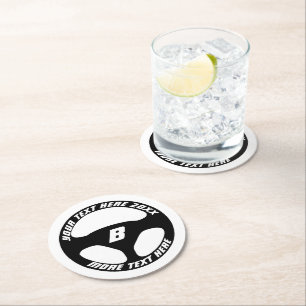 Automotive drink coaster with car wheel logo