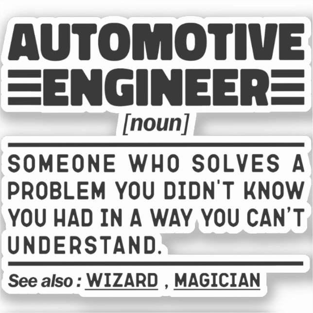 Automotive Engineer Noun Professional Father Cool (Front)
