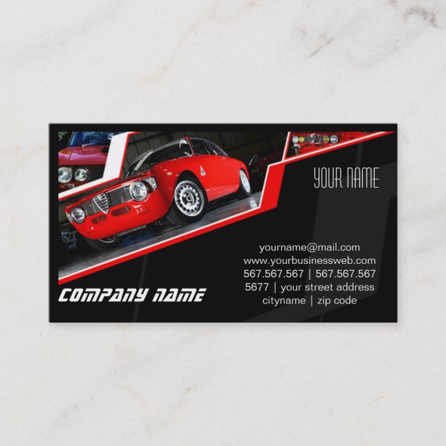 Automotive Exotic Car Business Card (Front)