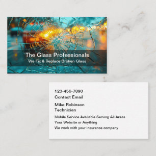 Automotive Glass Renew And Replace Business Card