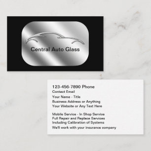 Automotive Glass Repair and Replace Business Card