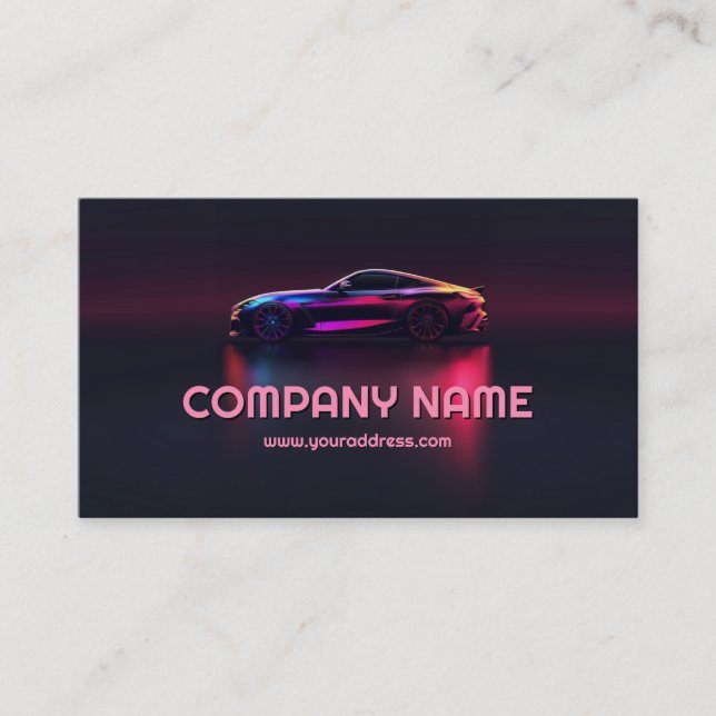 Automotive industry card with gradient effect (Front)