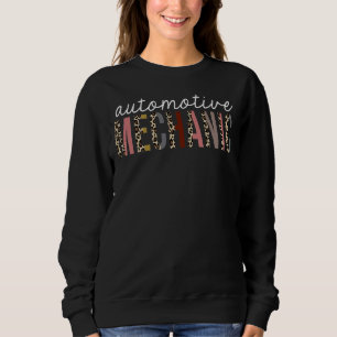 Automotive Mechanic Leopard Print Appreciation Sweatshirt