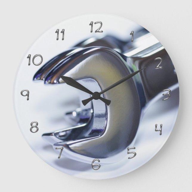 Automotive Mechanic Theme Large Clock (Front)