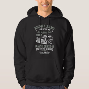 Automotive Nostalgia Classic Car Cruise in Distres Hoodie