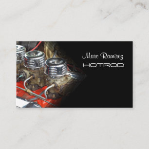 AUTOMOTIVE, OLD ENGINE PHOTO / DIY FONTS BUSINESS CARD