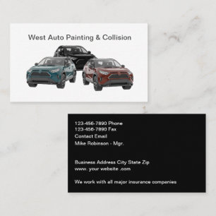 Automotive Painting & Collision Services Business Card