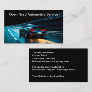 Automotive Repair And Recovery Services Business Card