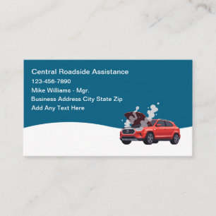 Automotive Repair Roadside Assistance Business Card