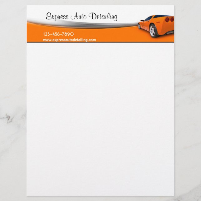 Automotive Repair Shop Letterhead (Front)