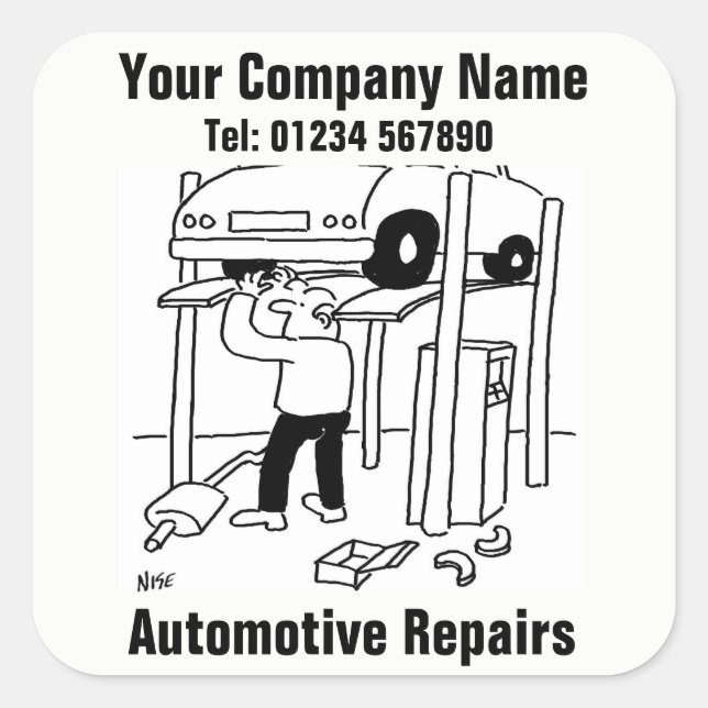 Automotive Repairs Square Sticker (Front)