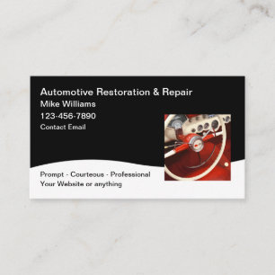 Automotive Restoration And Sales Business Card