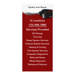 Automotive Service Rack Card