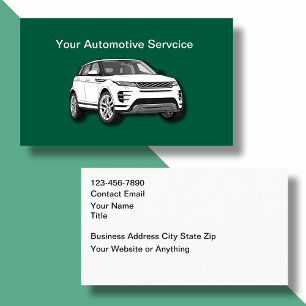 Automotive Services Business Cards Design