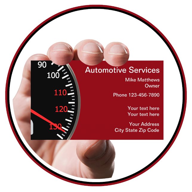 Automotive Style Speedometer Theme Business Card (Creator Uploaded)