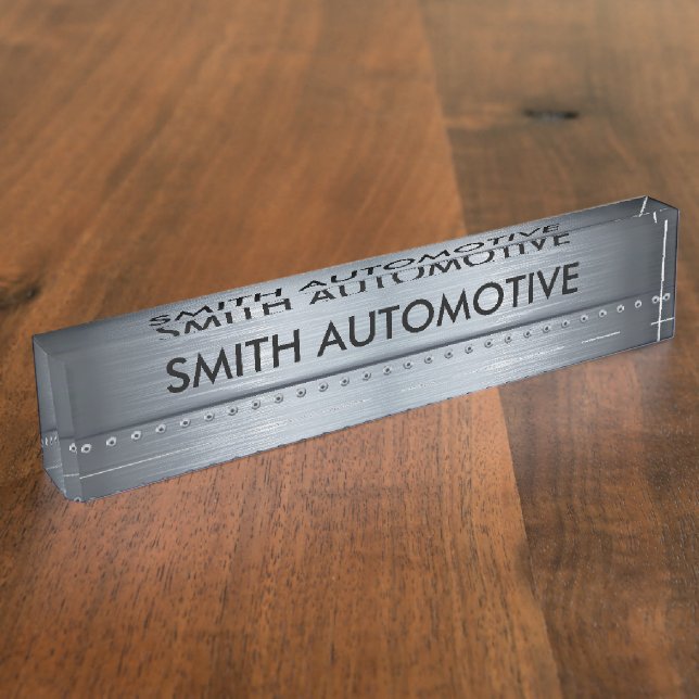 Automotive Theme Desk Plaque Nameplate (Side)