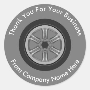 Automotive Theme Thank you Stickers