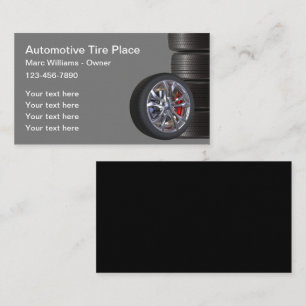 Automotive Tire Theme Roadside Assistance Business Card