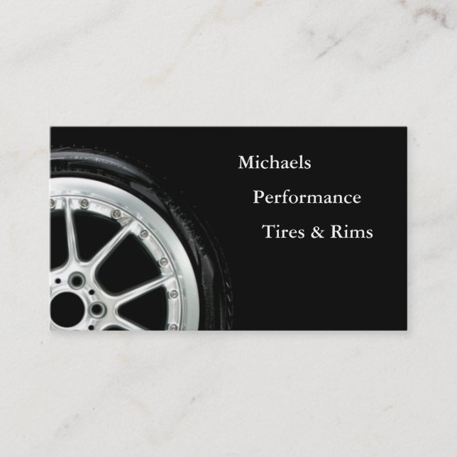 Automotive Tires and Rim Sales Business Card (Front)