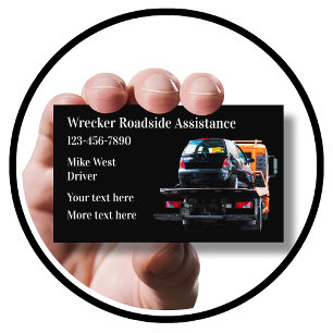 Automotive Towing Wrecker Theme Business Card