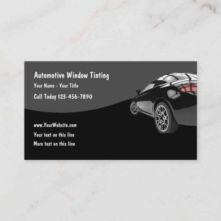 Automotive Window Tinting Business Cards | Zazzle.ca