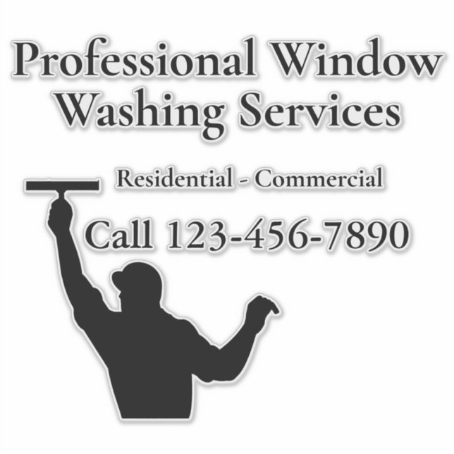 Automotive Window Washing Display Decals (Front)
