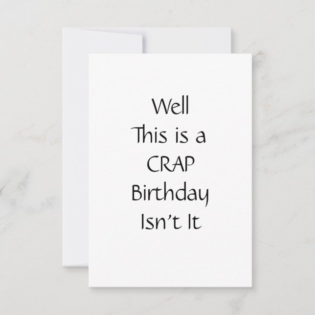 Autonomie Anniversaire Carte Crap Drôle Hilarious (Devant)