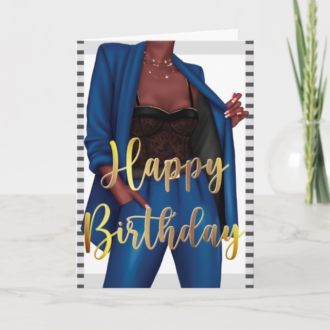 Autonomiser la carte d'anniversaire "fille chef" d (Devant)