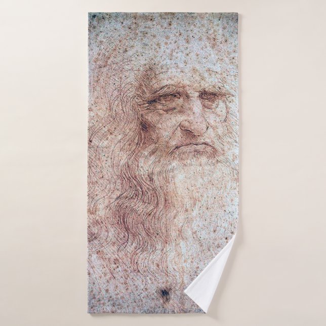 Autoportrait, Léonard de Vinci (Serviette de bain)