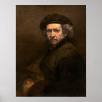 Autoportrait - Poster d'art de Rembrandt