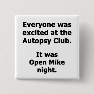 Autopsy Club 2 Inch Square Button