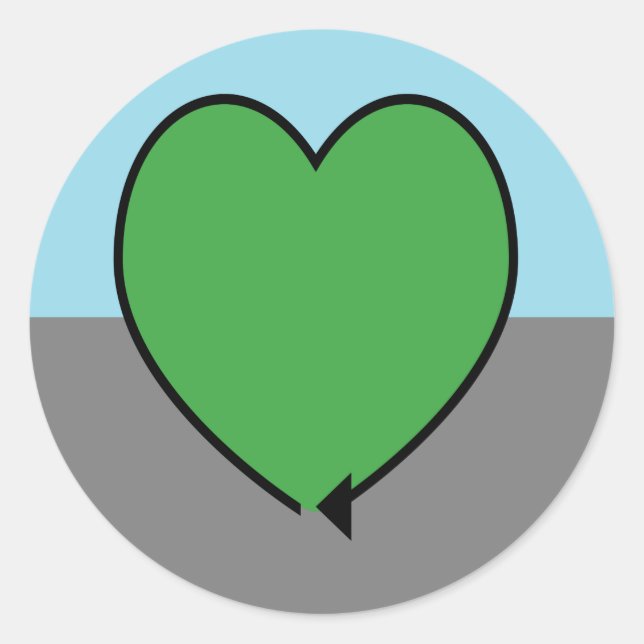 autoromantic pride flag classic round sticker (Front)