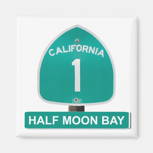 Autoroute Californie 1 demi-lune Bay Magnet (Devant)