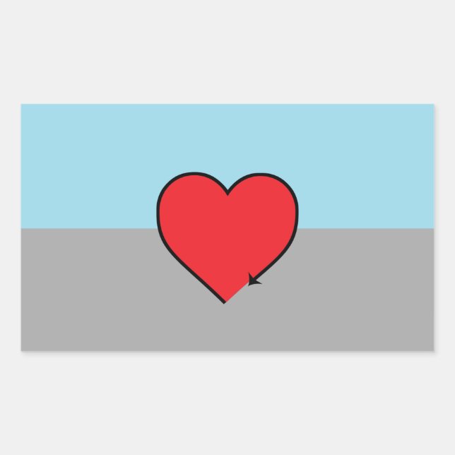 Autosexual Pride Flag and Symbol Sticker (Front)