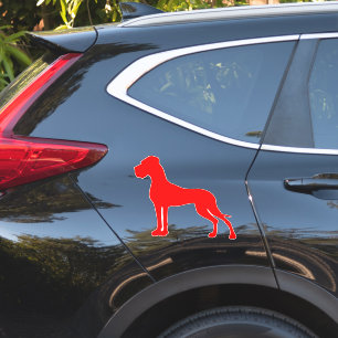 Autosticker red Silhouette Great Dane Sticker