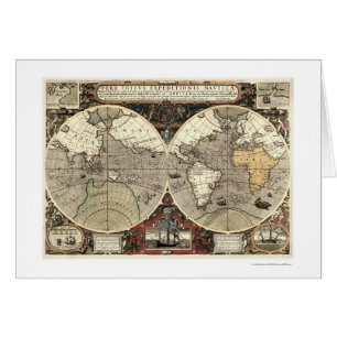 Autour de la carte de Drake du monde - 1595