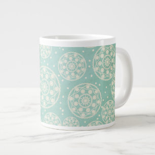 Autour du flocon de neige Aqua Blue Specialty Mug