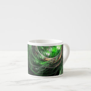Autour du monde Green Abstrait Art Espresso Mug