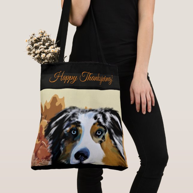 AUTRALIAN SHEPHERD  TOTE BAG (Close Up)