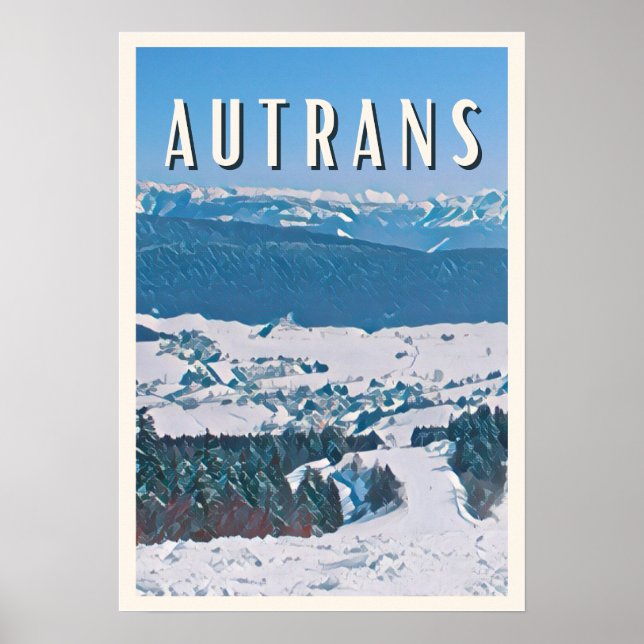Autrans Station de ski Poster (Front)