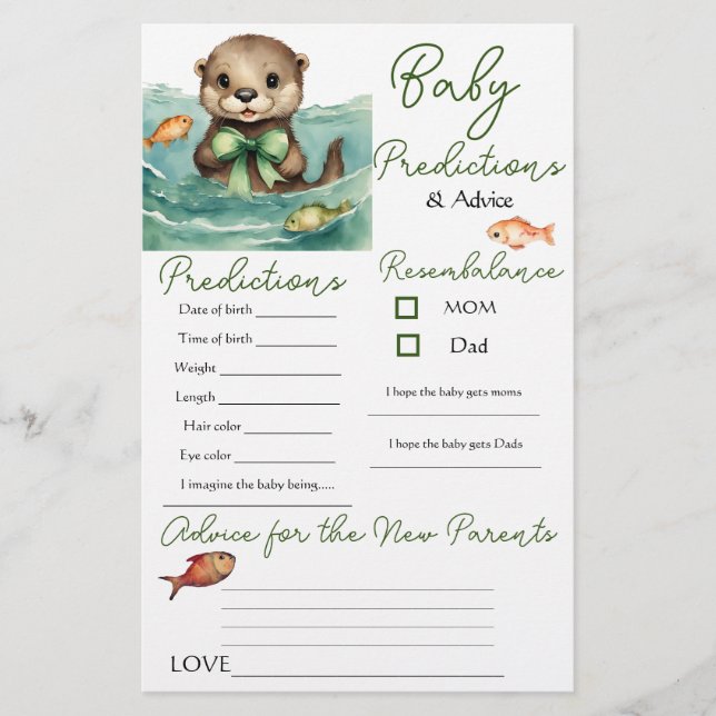 Autre Carte de conseil sur les prédictions des béb (Devant)