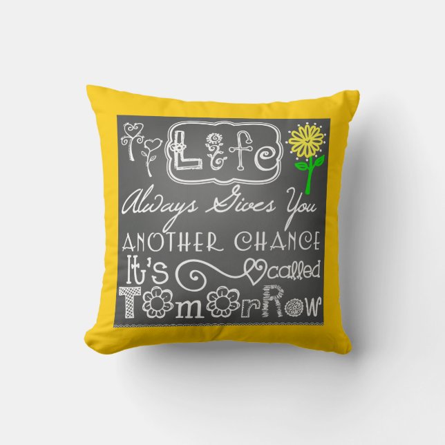Autre Chance Chance Chalkboard Look Coussin (Recto)