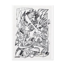 Autres plans d'ici, dessin d'encre Carte postale