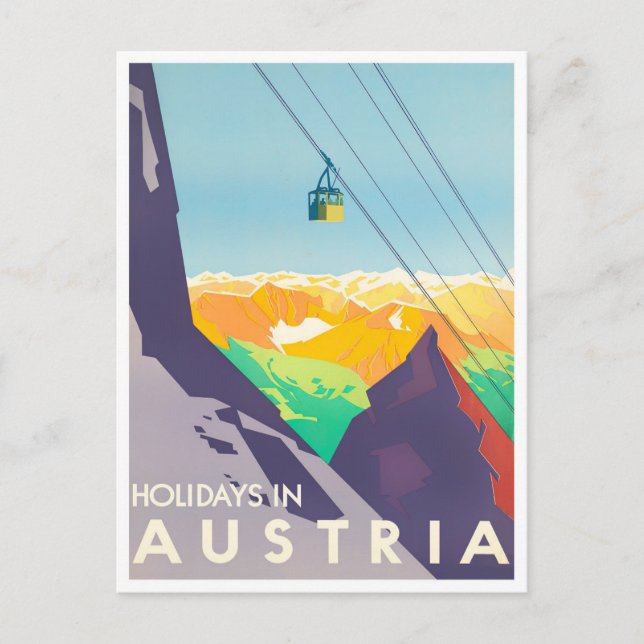 Autriche carte postale voyage vintage (Devant)