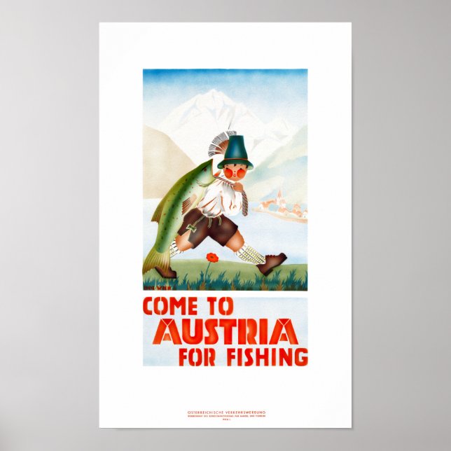 Autriche Poster Vintage voyage restauré (Devant)