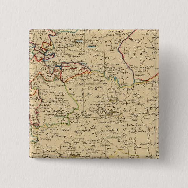 Autriche, Prusse, Confed Germanique, Pologne 2 Inch Square Button (Front)