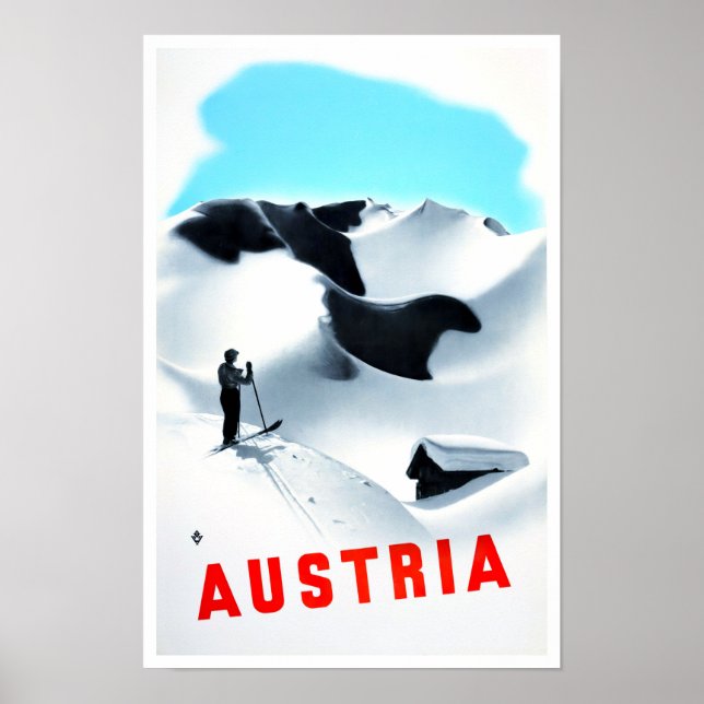 Autriche vintage travel Poster (Devant)