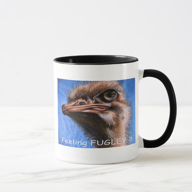 Autruche sentant la tasse de Fugley (Droite)